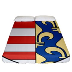 Angevins Dynasty Of Hungary Coat Of Arms Fitted Sheet (king Size)