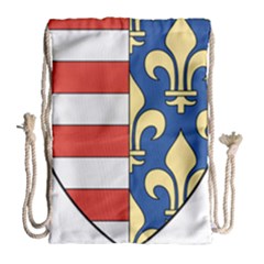 Angevins Dynasty Of Hungary Coat Of Arms Drawstring Bag (large)