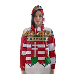  Medieval Coat Of Arms Of Hungary  Hooded Wind Breaker (women)