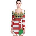  Medieval Coat of Arms of Hungary  Long Sleeve Velvet Bodycon Dress View1