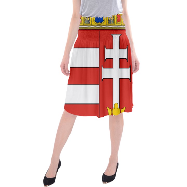  Medieval Coat of Arms of Hungary  Midi Beach Skirt