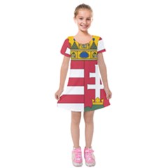 Coat Of Arms Of Hungary  Kids  Short Sleeve Velvet Dress by abbeyz71