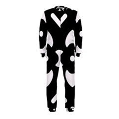 Black And White Pattern Background Onepiece Jumpsuit (kids) by Nexatart