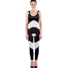 Black And White Pattern Background Onepiece Catsuit by Nexatart