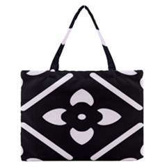 Black And White Pattern Background Medium Zipper Tote Bag