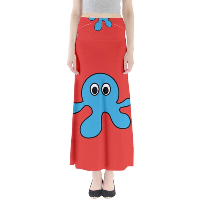 Creature Forms Funny Monster Comic Maxi Skirts