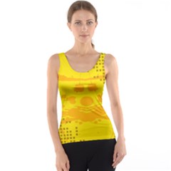 Texture Yellow Abstract Background Tank Top by Nexatart