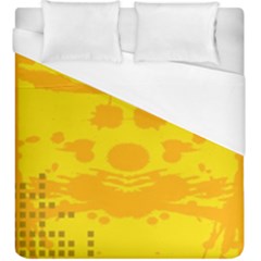 Texture Yellow Abstract Background Duvet Cover (king Size) by Nexatart