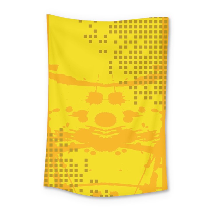 Texture Yellow Abstract Background Small Tapestry