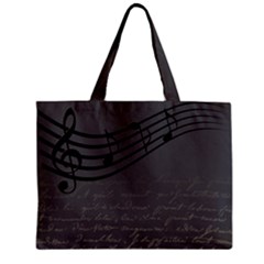 Music Clef Background Texture Zipper Mini Tote Bag by Nexatart