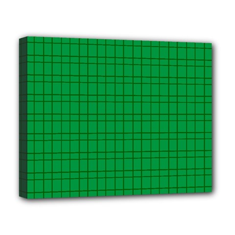 Pattern Green Background Lines Deluxe Canvas 20  x 16  