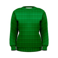 Pattern Green Background Lines Women s Sweatshirt