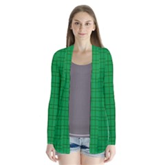 Pattern Green Background Lines Cardigans