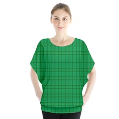 Pattern Green Background Lines Blouse