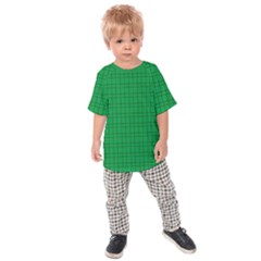 Pattern Green Background Lines Kids  Raglan Tee