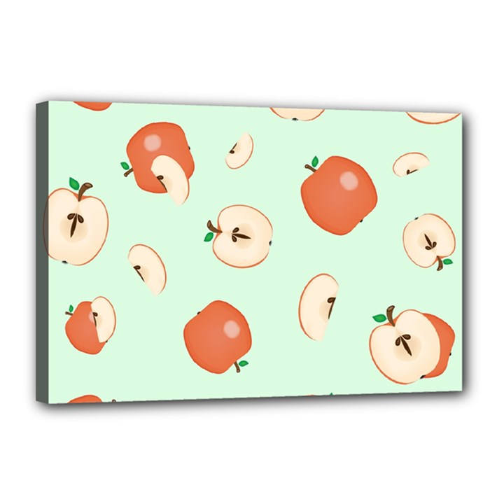 Apple Fruit Background Food Canvas 18  x 12 