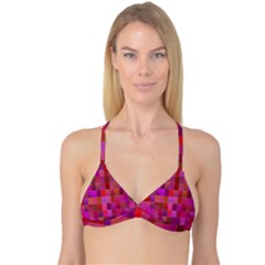 Shapes Abstract Pink Reversible Tri Bikini Top by Nexatart