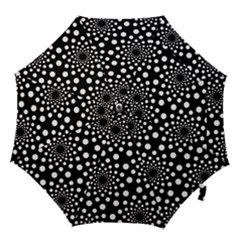 Dot Dots Round Black And White Hook Handle Umbrellas (medium) by Nexatart