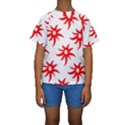 Star Figure Form Pattern Structure Kids  Short Sleeve Swimwear View1