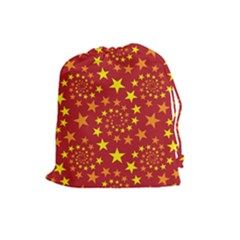 Star Stars Pattern Design Drawstring Pouches (large)  by Nexatart