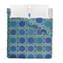 Circles Abstract Blue Pattern Duvet Cover Double Side (Full/ Double Size) View2