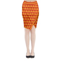 Simple Minimal Flame Background Midi Wrap Pencil Skirt by Nexatart