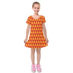 Simple Minimal Flame Background Kids  Short Sleeve Velvet Dress by Nexatart
