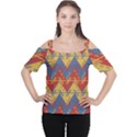 Aztec traditional ethnic pattern Women s Cutout Shoulder Tee View1