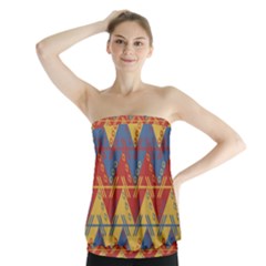 Aztec Traditional Ethnic Pattern Strapless Top