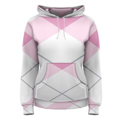 Tablecloth Stripes Diamonds Pink Women s Pullover Hoodie by Nexatart