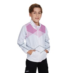 Tablecloth Stripes Diamonds Pink Wind Breaker (kids)