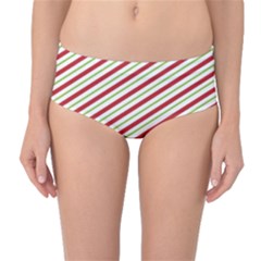 Stripes Striped Design Pattern Mid-waist Bikini Bottoms