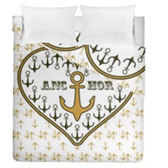 Anchor Heart Duvet Cover Double Side (queen Size) by Nexatart