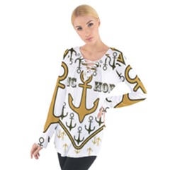 Anchor Heart Women s Tie Up Tee