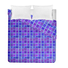 Background Mosaic Purple Blue Duvet Cover Double Side (full/ Double Size) by Nexatart