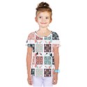 Mint Black Coral Heart Paisley Kids  One Piece Tee View1
