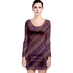 Stripes Course Texture Background Long Sleeve Bodycon Dress by Nexatart