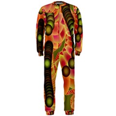 Abstract Background Digital Green Onepiece Jumpsuit (men)  by Nexatart