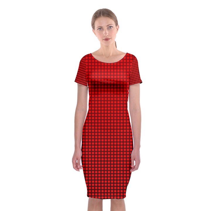 Redc Classic Short Sleeve Midi Dress