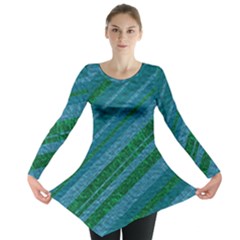 Stripes Course Texture Background Long Sleeve Tunic  by Nexatart