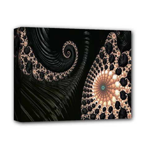 Fractal Black Pearl Abstract Art Deluxe Canvas 14  X 11 