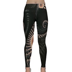 Fractal Black Pearl Abstract Art Classic Yoga Leggings by Nexatart