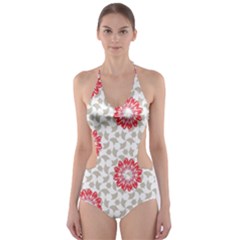 Stamping Pattern Fashion Background Cut-out One Piece Swimsuit by Nexatart