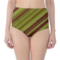 Stripes Course Texture Background High-waist Bikini Bottoms