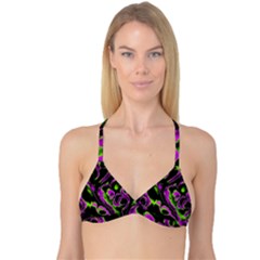 Glowing Fractal B Reversible Tri Bikini Top by Fractalworld