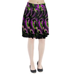 Glowing Fractal B Pleated Skirt by Fractalworld
