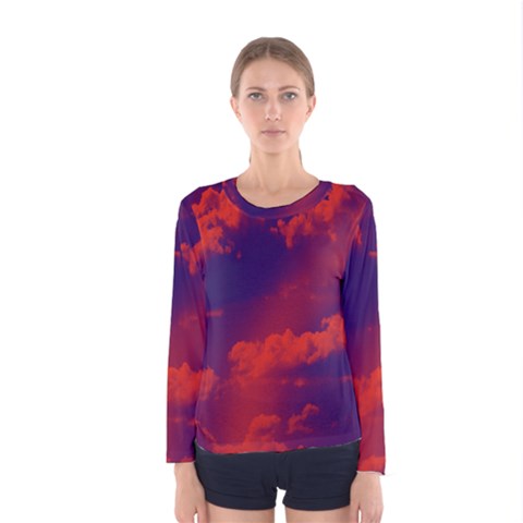 Sky Pattern Women s Long Sleeve Tee by Valentinaart