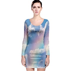 Sky Pattern Long Sleeve Bodycon Dress by Valentinaart