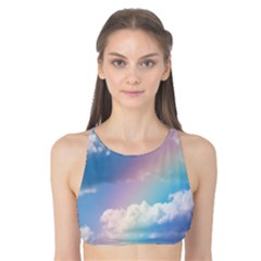 Sky Pattern Tank Bikini Top by Valentinaart