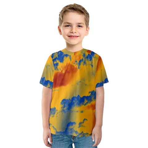 Sky Pattern Kids  Sport Mesh Tee by Valentinaart